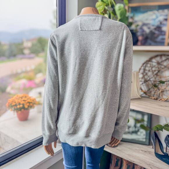 Banana Republic Logo Crewneck Heather Gray Sweatshirt, Women's Size Large - Picture 6 of 8